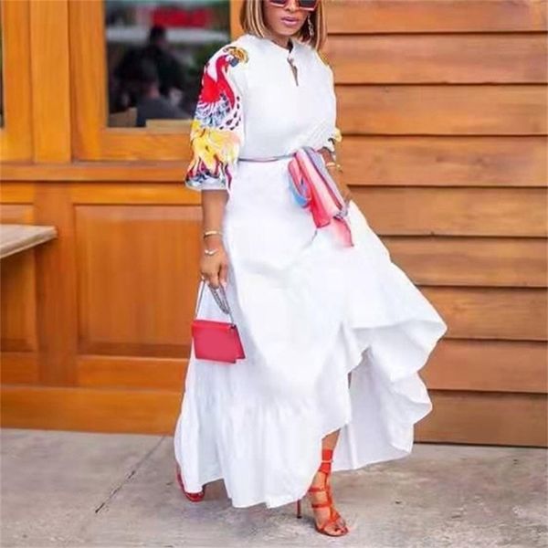 white african dress women elegant high waist a line floor length printed fashion evening night party dinner luxury dresses maxi 210510, Black;gray
white african dress women elegant high waist a line floor length printed fashion evening night party dinner luxury dresses maxi 210510, Black;gray