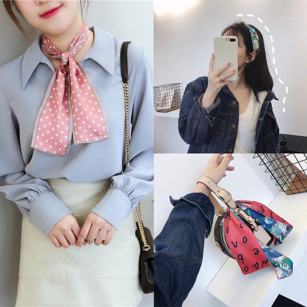 scarves flower printed design silk scarf small handle bag ribbon women bufanda headwear long skinny foulard femme, Blue;gray
scarves flower printed design silk scarf small handle bag ribbon women bufanda headwear long skinny foulard femme, Blue;gray