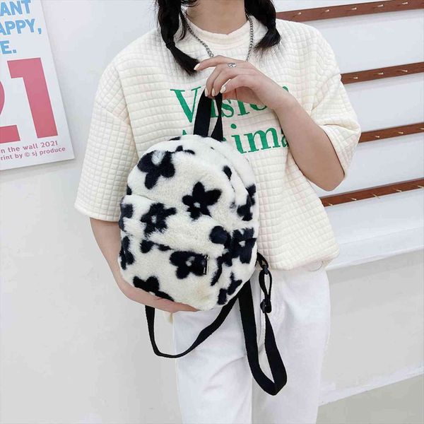 cow zebra print school bags for women winter ins flower plush mini backpack female casual warm fur shoulder bag
cow zebra print school bags for women winter ins flower plush mini backpack female casual warm fur shoulder bag