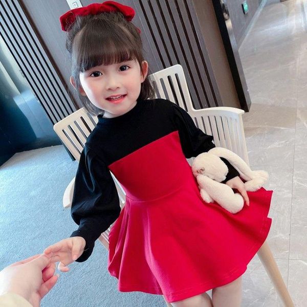 girl's dresses 2021 korean children's princess baby stitching girls spring dress p5558, Red;yellow
girl's dresses 2021 korean children's princess baby stitching girls spring dress p5558, Red;yellow