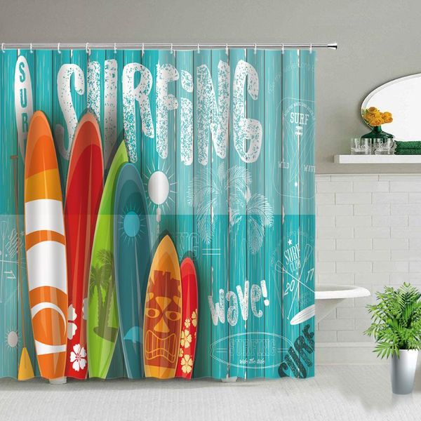 dreamy colorful beach hand painted surfboard shower curtains wood grain pattern waterproof bathroom decor bath curtain with hook
dreamy colorful beach hand painted surfboard shower curtains wood grain pattern waterproof bathroom decor bath curtain with hook