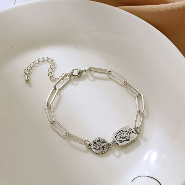 hand catenary temperament simple little boy personality hip hop alphabet cute cartoon adjustable bracelet c294, Golden;silver
hand catenary temperament simple little boy personality hip hop alphabet cute cartoon adjustable bracelet c294, Golden;silver