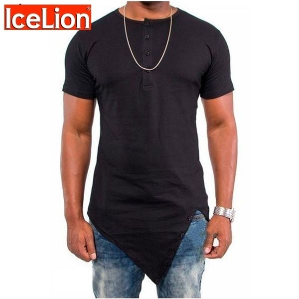icelion summer t shirt men irregular hem short sleeve t-shirt fashion button collar hip hop streetwear slim fit tshirt 210329, White;black
icelion summer t shirt men irregular hem short sleeve t-shirt fashion button collar hip hop streetwear slim fit tshirt 210329, White;black