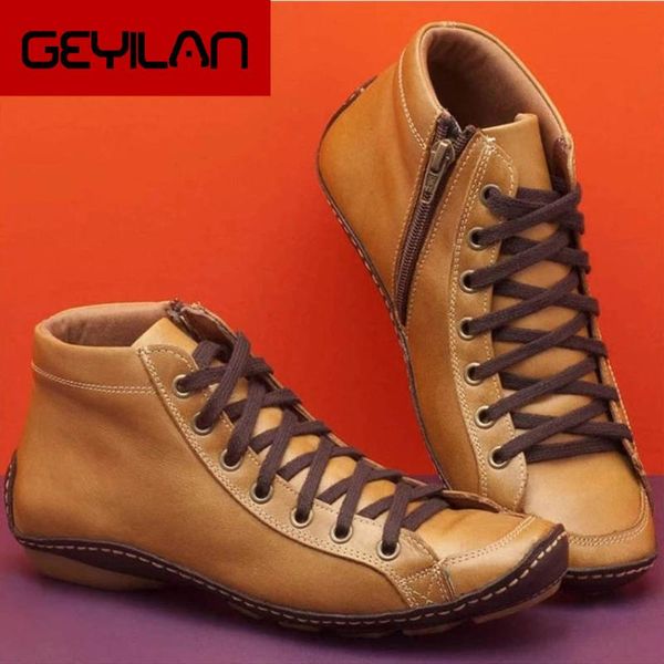 boots women's pu leather ankle shoes autumn winter cross strappy vintage women punk flat ladies woman botas mujer, Black
boots women's pu leather ankle shoes autumn winter cross strappy vintage women punk flat ladies woman botas mujer, Black