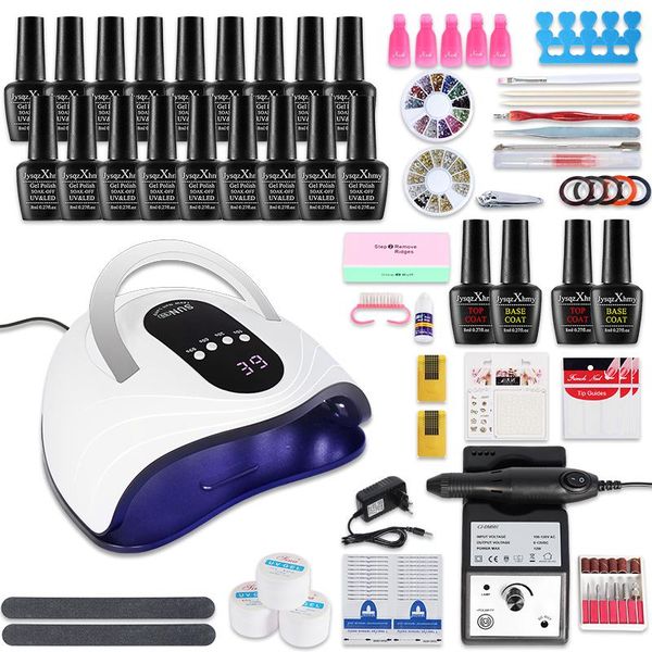 nail art kits set 18/10 pcs gel polish 20000rpm drill machine kit with 120~36w uv led lamp manicure tools
nail art kits set 18/10 pcs gel polish 20000rpm drill machine kit with 120~36w uv led lamp manicure tools