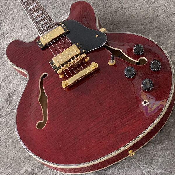 electric guitar red jazz gutiar, semi hollow body guitar, semi-glossy, light aged
electric guitar red jazz gutiar, semi hollow body guitar, semi-glossy, light aged