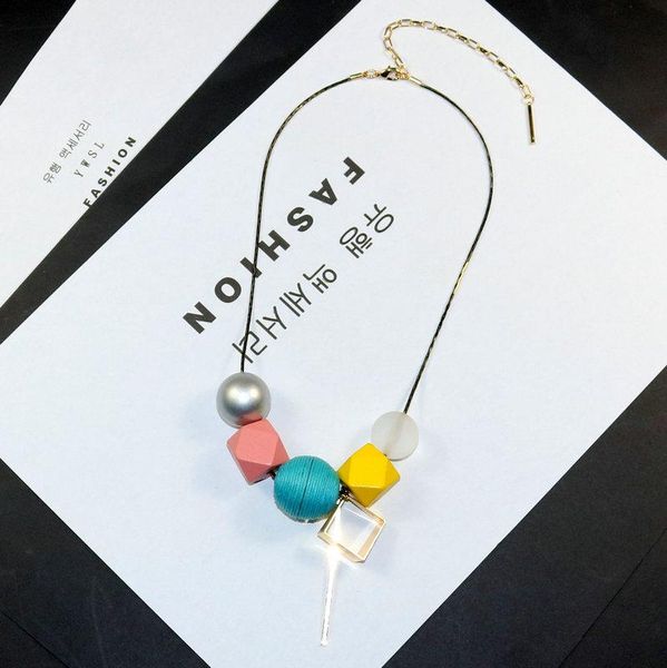pendant necklaces geometric wood beads resin handmade balls pendants necklace wholesale long snake chain statement women fashion jewelry, Silver
pendant necklaces geometric wood beads resin handmade balls pendants necklace wholesale long snake chain statement women fashion jewelry, Silver