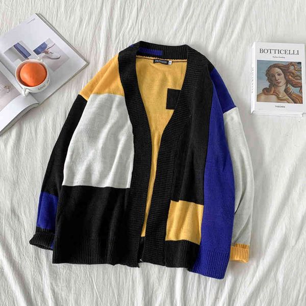 sport number no.51 patchwork autumn v-neck coat soft knit sweater casual daily harajuku men cardigans, Black;white
sport number no.51 patchwork autumn v-neck coat soft knit sweater casual daily harajuku men cardigans, Black;white