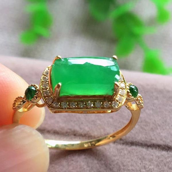 cluster rings original design natural green chalcedony diamond opening adjustable ring chinese retro light luxury charm women silver jewelry, Golden;silver
cluster rings original design natural green chalcedony diamond opening adjustable ring chinese retro light luxury charm women silver jewelry, Golden;silver