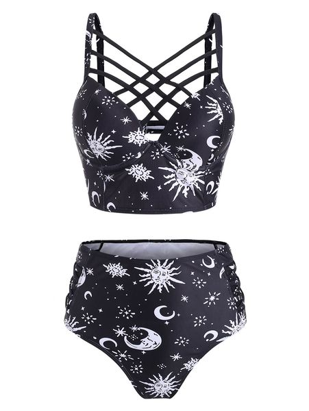 wipalo women cute sun star moon lattice high waisted tankini swimsuit ladies two pieces bathing suit casual summer beach wear
wipalo women cute sun star moon lattice high waisted tankini swimsuit ladies two pieces bathing suit casual summer beach wear