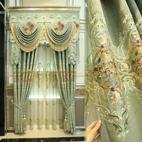 curtain & drapes european luxury green curtains for living dining room bedroom fabric chenille embroidery valance custom
curtain & drapes european luxury green curtains for living dining room bedroom fabric chenille embroidery valance custom