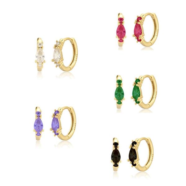 hoop & huggie 925 sterling silver water drop white/green/purple/black color zircon small earrings for women minimalist cute earring, Golden;silver
hoop & huggie 925 sterling silver water drop white/green/purple/black color zircon small earrings for women minimalist cute earring, Golden;silver