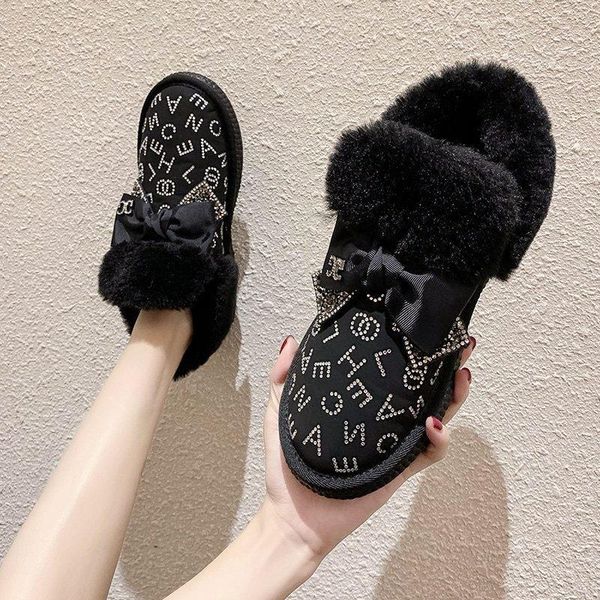 boots northeast snow women's winter fur integrated small fragrant cotton shoes plush thickening anti slip and waterproof, Black
boots northeast snow women's winter fur integrated small fragrant cotton shoes plush thickening anti slip and waterproof, Black