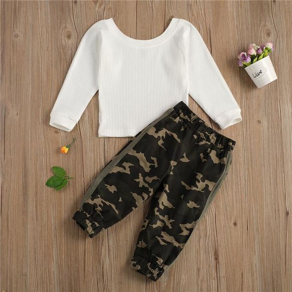 clothing sets 2-7t babys 2 pcs toddler casual outfits, kids long sleeve round neck pullover+ camouflage print trousers, White
clothing sets 2-7t babys 2 pcs toddler casual outfits, kids long sleeve round neck pullover+ camouflage print trousers, White