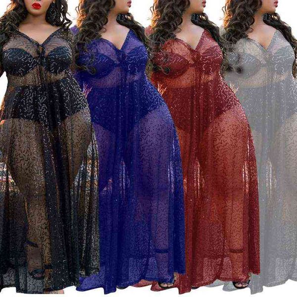 fancy mesh long sexi swimsuit bikini cover ups beach dress sleeve swimming clothes plus size black bathing suits for women 211115, White;black
fancy mesh long sexi swimsuit bikini cover ups beach dress sleeve swimming clothes plus size black bathing suits for women 211115, White;black