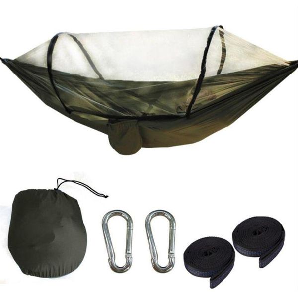 camp furniture 1-2 person portable outdoor camping hammock with mosquito net high strength parachute fabric hanging bed hunting sleeping swi
camp furniture 1-2 person portable outdoor camping hammock with mosquito net high strength parachute fabric hanging bed hunting sleeping swi