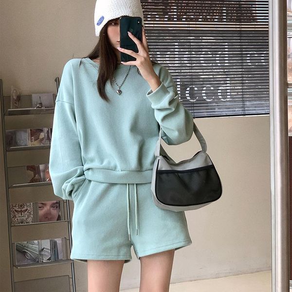 women's tracksuits women loose casual basic sweatshirts sets 2pcs long sleeve pullovers hoodies+ elastic waist short pants cotton suits, Gray
women's tracksuits women loose casual basic sweatshirts sets 2pcs long sleeve pullovers hoodies+ elastic waist short pants cotton suits, Gray