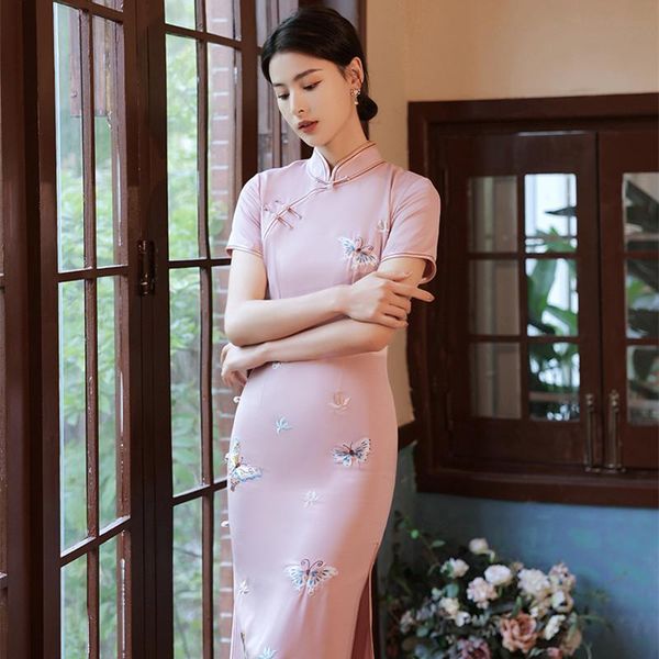 ethnic clothing baldauren 2021 summer acetate embroidered cheongsam dress retro improved chinese style young qipao women, Red
ethnic clothing baldauren 2021 summer acetate embroidered cheongsam dress retro improved chinese style young qipao women, Red