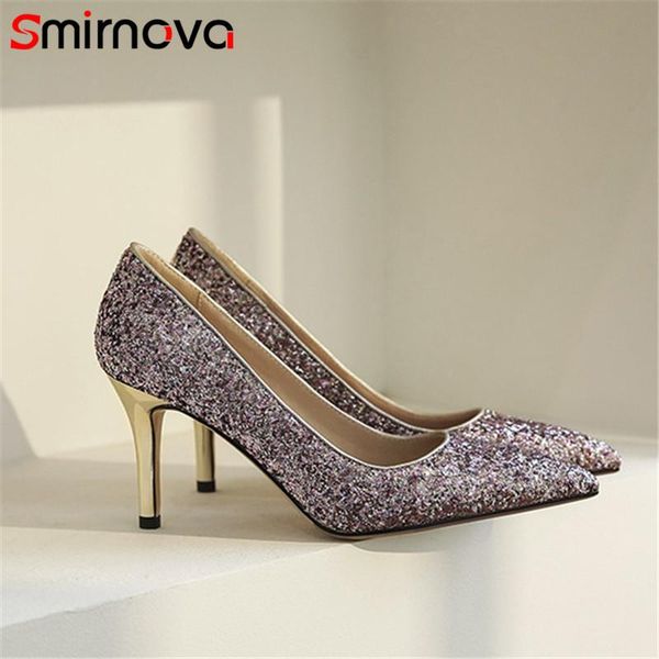 dress shoes smirnova 2021 arrival pumps women sequined pointed toe elegant party wedding thin heel single female, Black
dress shoes smirnova 2021 arrival pumps women sequined pointed toe elegant party wedding thin heel single female, Black