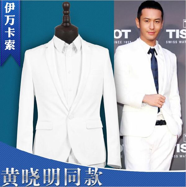 s-xxxl 2021 spring star white blazer male fashion slim outerwear men's plus size suit jacket host stage costumes suits & blazers, White;black
s-xxxl 2021 spring star white blazer male fashion slim outerwear men's plus size suit jacket host stage costumes suits & blazers, White;black