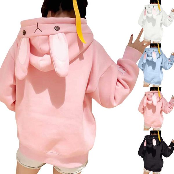 women's hoodies & sweatshirts 2021 autumn winter women kawaii ears fashion hoody casual sweatshirt for pullovers sudaderas, Black
women's hoodies & sweatshirts 2021 autumn winter women kawaii ears fashion hoody casual sweatshirt for pullovers sudaderas, Black