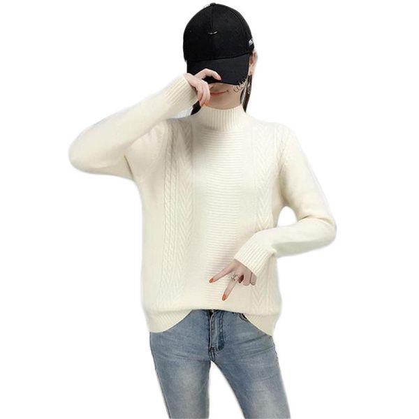 women's sweaters women sweater 2021 autumn winter korean fashion turtleneck loose white 10 colors bottoming knitted feminina, White;black
women's sweaters women sweater 2021 autumn winter korean fashion turtleneck loose white 10 colors bottoming knitted feminina, White;black