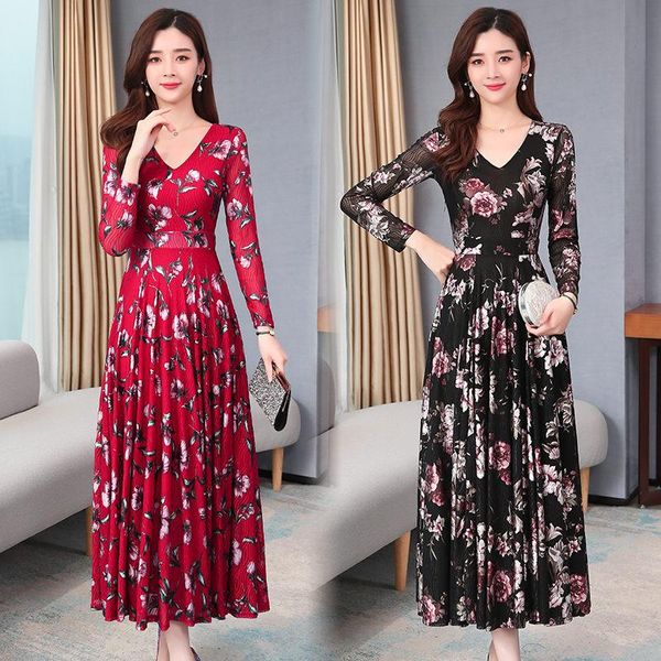 casual dresses autumn 2021 french print dress slim v-neck long-sleeved lace for women party elegant fit pleated vestidos k983, Black;gray
casual dresses autumn 2021 french print dress slim v-neck long-sleeved lace for women party elegant fit pleated vestidos k983, Black;gray