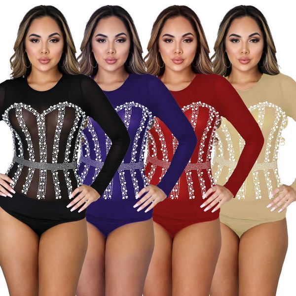 mesh sheer bodysuits tight body suit women long sleeve see through bodycon rompers diamond jumpsuits 210604, Black;white
mesh sheer bodysuits tight body suit women long sleeve see through bodycon rompers diamond jumpsuits 210604, Black;white
