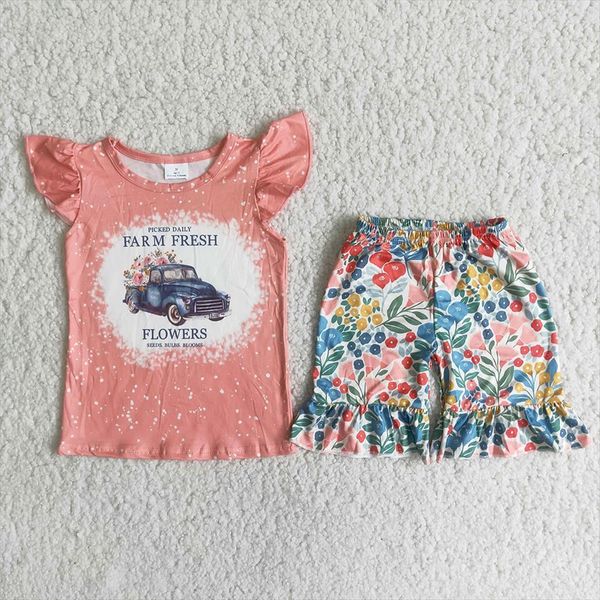ready to ship arrival kids flutter ruffle sleeve and flowers shorts set girls summer print outfit with car, White
ready to ship arrival kids flutter ruffle sleeve and flowers shorts set girls summer print outfit with car, White