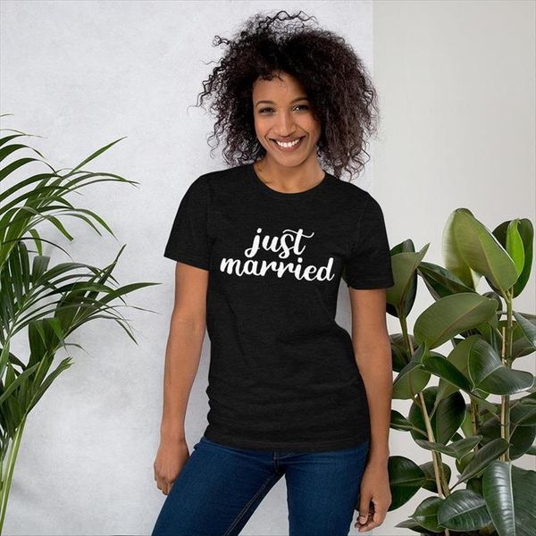 just married print cotton womens t shirt casual funny yong girl tee 5 colors drop ship s 686, White
just married print cotton womens t shirt casual funny yong girl tee 5 colors drop ship s 686, White