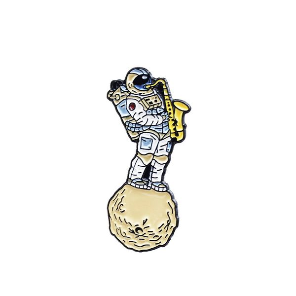 creative cartoon alloy brooches girls planet astronaut saxophone playing in space personality design enamel lapel pins fashion jewelry badge, Gray
creative cartoon alloy brooches girls planet astronaut saxophone playing in space personality design enamel lapel pins fashion jewelry badge, Gray