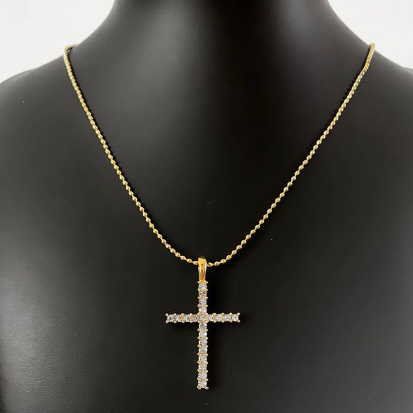 pendant necklaces shiny rhinestone inlaid golden metal cross necklace simple bling jewelry, Silver
pendant necklaces shiny rhinestone inlaid golden metal cross necklace simple bling jewelry, Silver