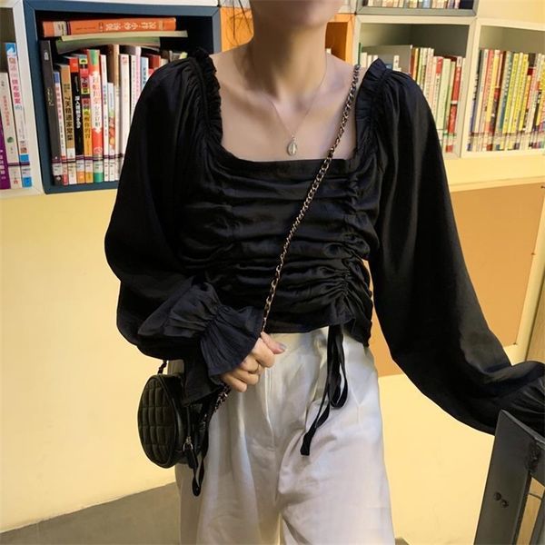 shirts women slim fashion ruched retro korean style leisure all-match simple lovely students stylish girls solid ruffles 210519, White
shirts women slim fashion ruched retro korean style leisure all-match simple lovely students stylish girls solid ruffles 210519, White