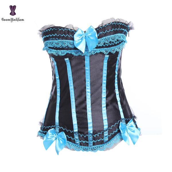 bustiers & corsets striped corset satin overbust korset lace up bow bustier plastic boned waist slimming side zipper corselet, Black;white
bustiers & corsets striped corset satin overbust korset lace up bow bustier plastic boned waist slimming side zipper corselet, Black;white
