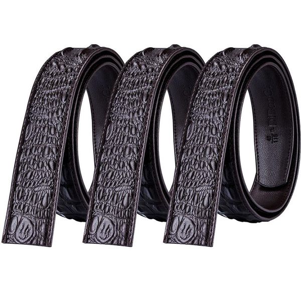 3pcs/lot men's belt for automatic buckle cowhide genuine leather without luxury crocodile brown belts, Black;brown
3pcs/lot men's belt for automatic buckle cowhide genuine leather without luxury crocodile brown belts, Black;brown