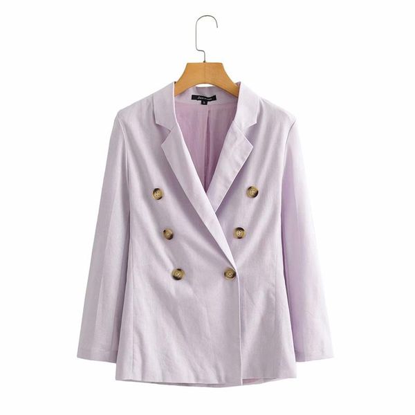 elegant women light purple jacket 2021 fashion ladies notched neck blazer causal female chic double breasted coats women's suits & blaz, White;black
elegant women light purple jacket 2021 fashion ladies notched neck blazer causal female chic double breasted coats women's suits & blaz, White;black