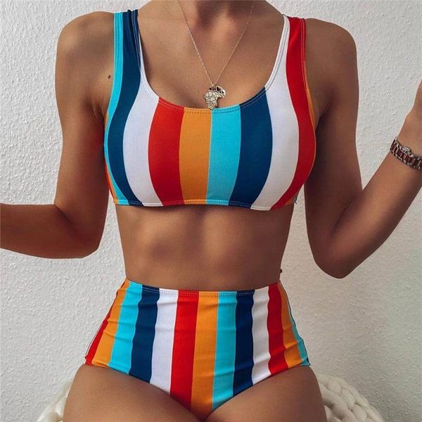 women's swimwear high waist bikini 2021 striped swimsuit women female push up set swimming wear for bathing suit swimsuits, White;black
women's swimwear high waist bikini 2021 striped swimsuit women female push up set swimming wear for bathing suit swimsuits, White;black