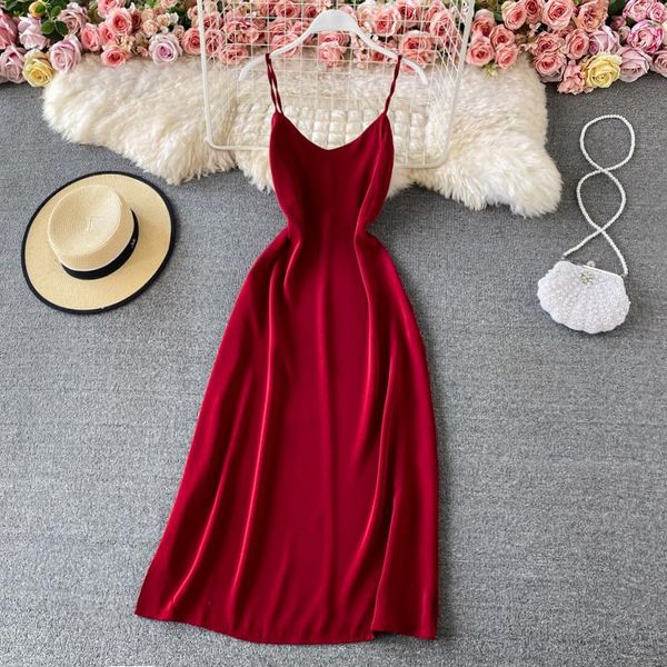 restoring ancient ways temperament v-neck backless dress sleeveless posed show thin waist harness casual dresses, Black;gray
restoring ancient ways temperament v-neck backless dress sleeveless posed show thin waist harness casual dresses, Black;gray