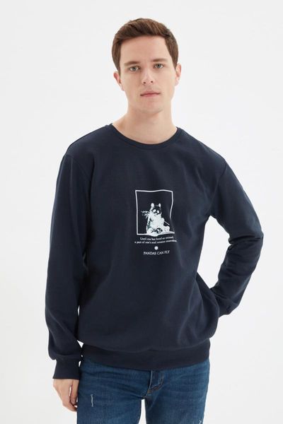 men's hoodies & sweatshirts trendyol male printed regular fit sweatshirt tmnaw22sw0789, Black
men's hoodies & sweatshirts trendyol male printed regular fit sweatshirt tmnaw22sw0789, Black