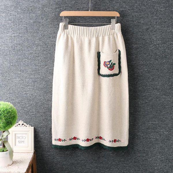 skirts mori girl embroidery knitting skirt vintage elastic waist loose women autumn winter, Black
skirts mori girl embroidery knitting skirt vintage elastic waist loose women autumn winter, Black