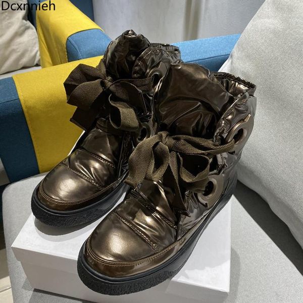 boots down feather warm bootie cross-tied lace up black gold thick sole flat platform shoes slip on fashion trendy botan 2021
boots down feather warm bootie cross-tied lace up black gold thick sole flat platform shoes slip on fashion trendy botan 2021