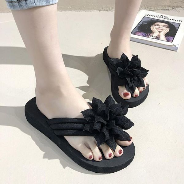 slippers women's summer bohemian clip toe flip flops non-slip wedges beach shoes casual wild 2021 personality comfortabl, Black 
slippers women's summer bohemian clip toe flip flops non-slip wedges beach shoes casual wild 2021 personality comfortabl, Black