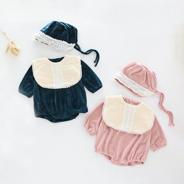 rompers 2022 baby girls romper toddler velvet long sleeve lace jumpsuit+hat set princess infant girl autumn spring clothes, Blue
rompers 2022 baby girls romper toddler velvet long sleeve lace jumpsuit+hat set princess infant girl autumn spring clothes, Blue