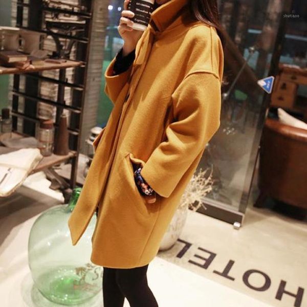 women's wool & blends women coat winter korean version slim long full sleeve suit collar female outwear cardigan jackets#j31, Black
women's wool & blends women coat winter korean version slim long full sleeve suit collar female outwear cardigan jackets#j31, Black