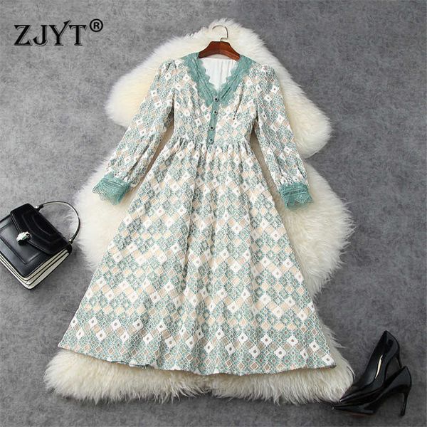 spring fashion runway designers v neck embroidery lace dress festa midi celebrity party robe femme green vestidos 210601, Black;gray
spring fashion runway designers v neck embroidery lace dress festa midi celebrity party robe femme green vestidos 210601, Black;gray