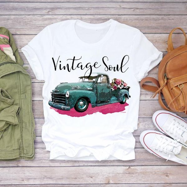 summer vintage truck printed women t shirt short sleeve fashion ladies womens graphic female tee, White
summer vintage truck printed women t shirt short sleeve fashion ladies womens graphic female tee, White