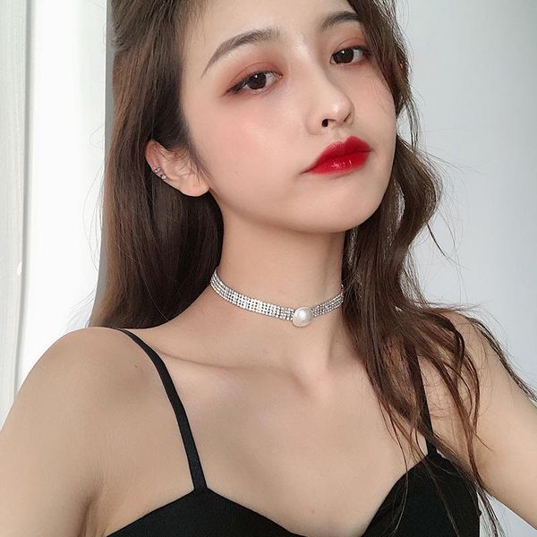 necklace pearl clavicle chain female han guodong door tremble the same neck simple drill full money chokers, Golden;silver
necklace pearl clavicle chain female han guodong door tremble the same neck simple drill full money chokers, Golden;silver
