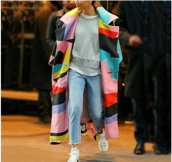 women's wool & blends casual patchwork colorful turn down collar women coat long sleeve high waist sashes female autumn winter streetwe, Black
women's wool & blends casual patchwork colorful turn down collar women coat long sleeve high waist sashes female autumn winter streetwe, Black