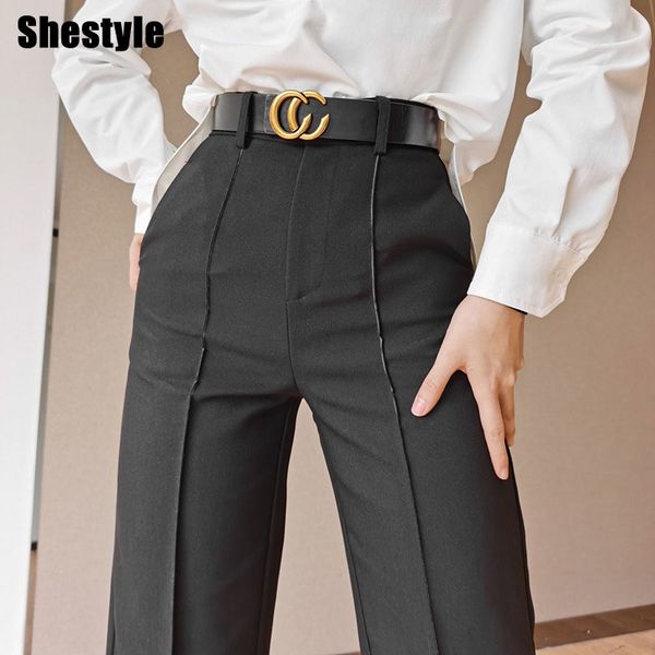 shestyle black high waist straight pants women autumn winter 2021 office lady work casual pockets elegant long trousersby air, Black;white
shestyle black high waist straight pants women autumn winter 2021 office lady work casual pockets elegant long trousersby air, Black;white