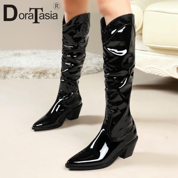boots doratasia plus size 34-46 brand design female pointed toe knee high chunky heels women's party ol shoes woman, Black
boots doratasia plus size 34-46 brand design female pointed toe knee high chunky heels women's party ol shoes woman, Black